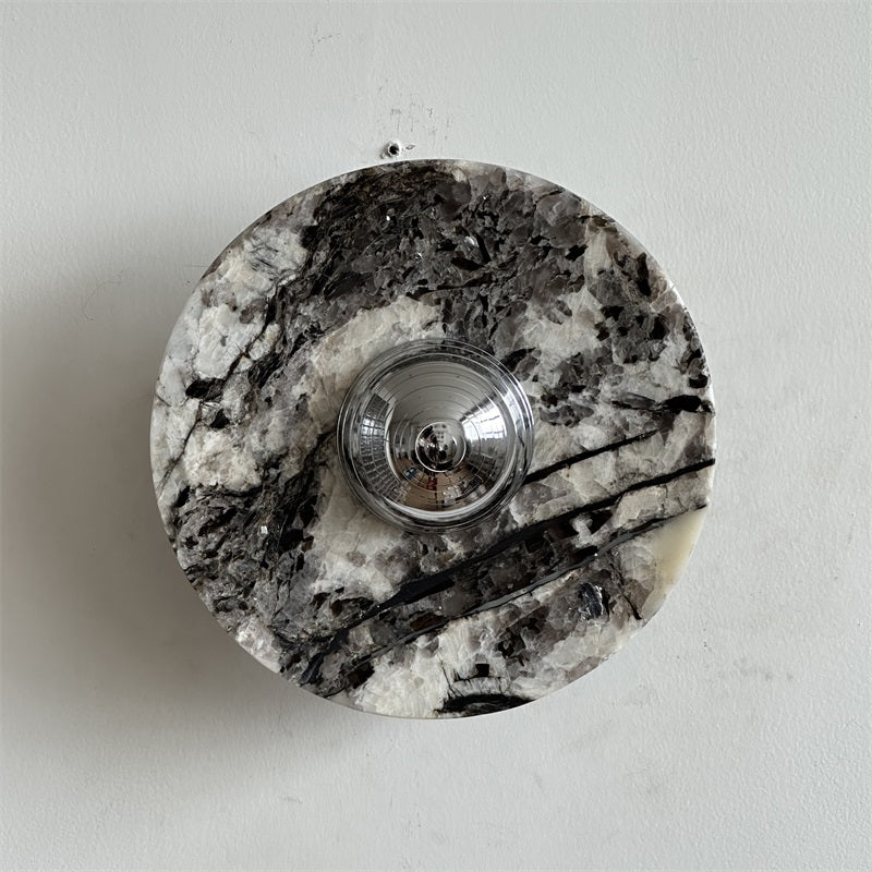 Alba Modern Minimalist Chrome Marble Wall Lamp - Letslighting