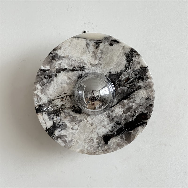 Alba Modern Minimalist Chrome Marble Wall Lamp - Letslighting