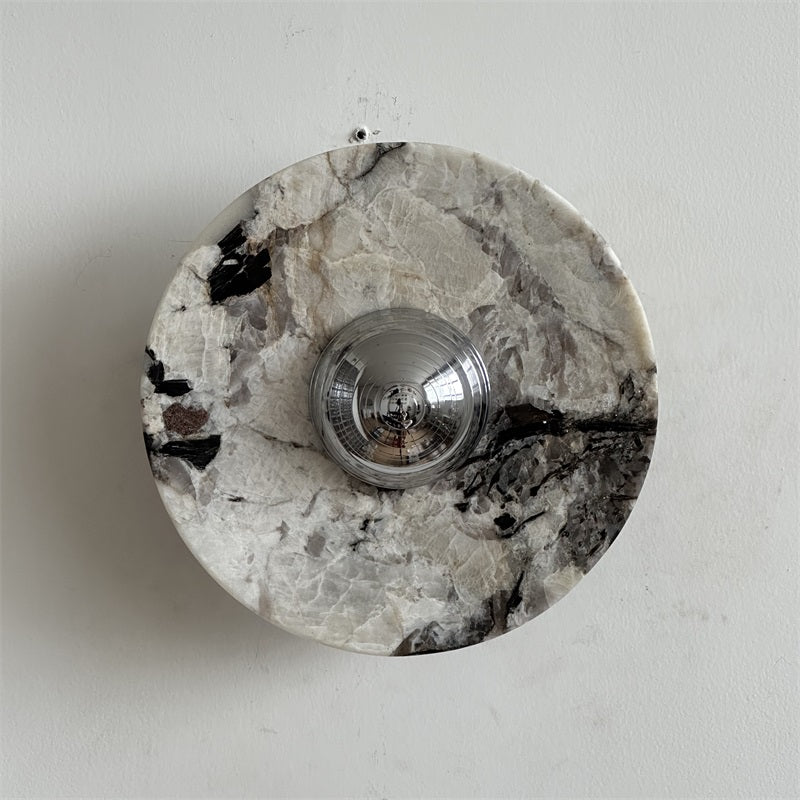 Alba Modern Minimalist Chrome Marble Wall Lamp - Letslighting