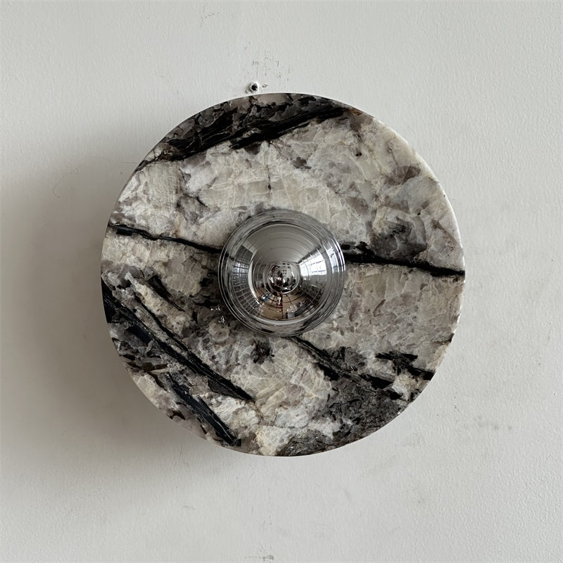 Alba Modern Minimalist Chrome Marble Wall Lamp - Letslighting