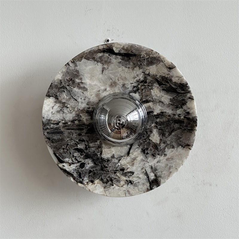 Alba Modern Minimalist Chrome Marble Wall Lamp - Letslighting