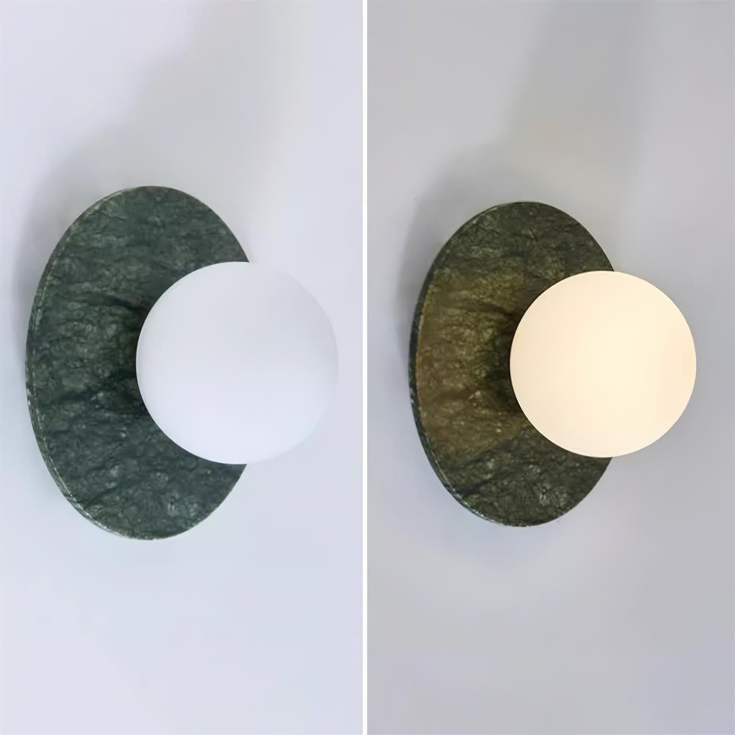 Avi Minimalist Globe Marble Wall Lamp - Letslighting