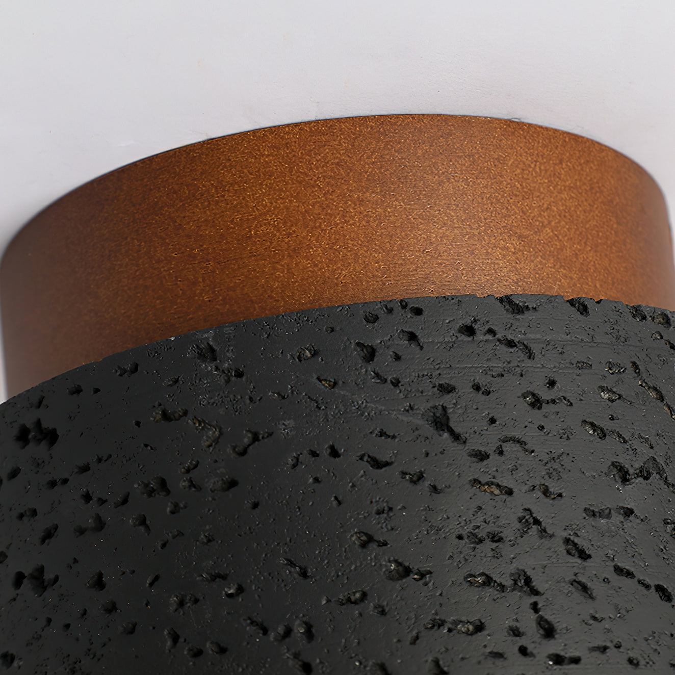 Ritta Sqaure&Round Ceiling Light Black& Yellow Travertine - Letslighting