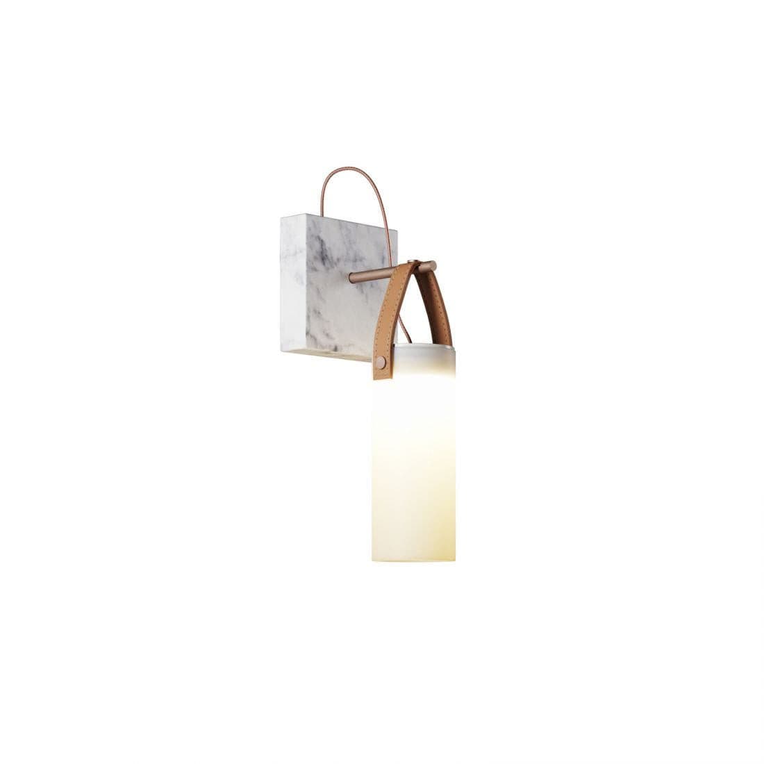 Galerie Wall Lamp Fontana Glass Leather Marble - Letslighting