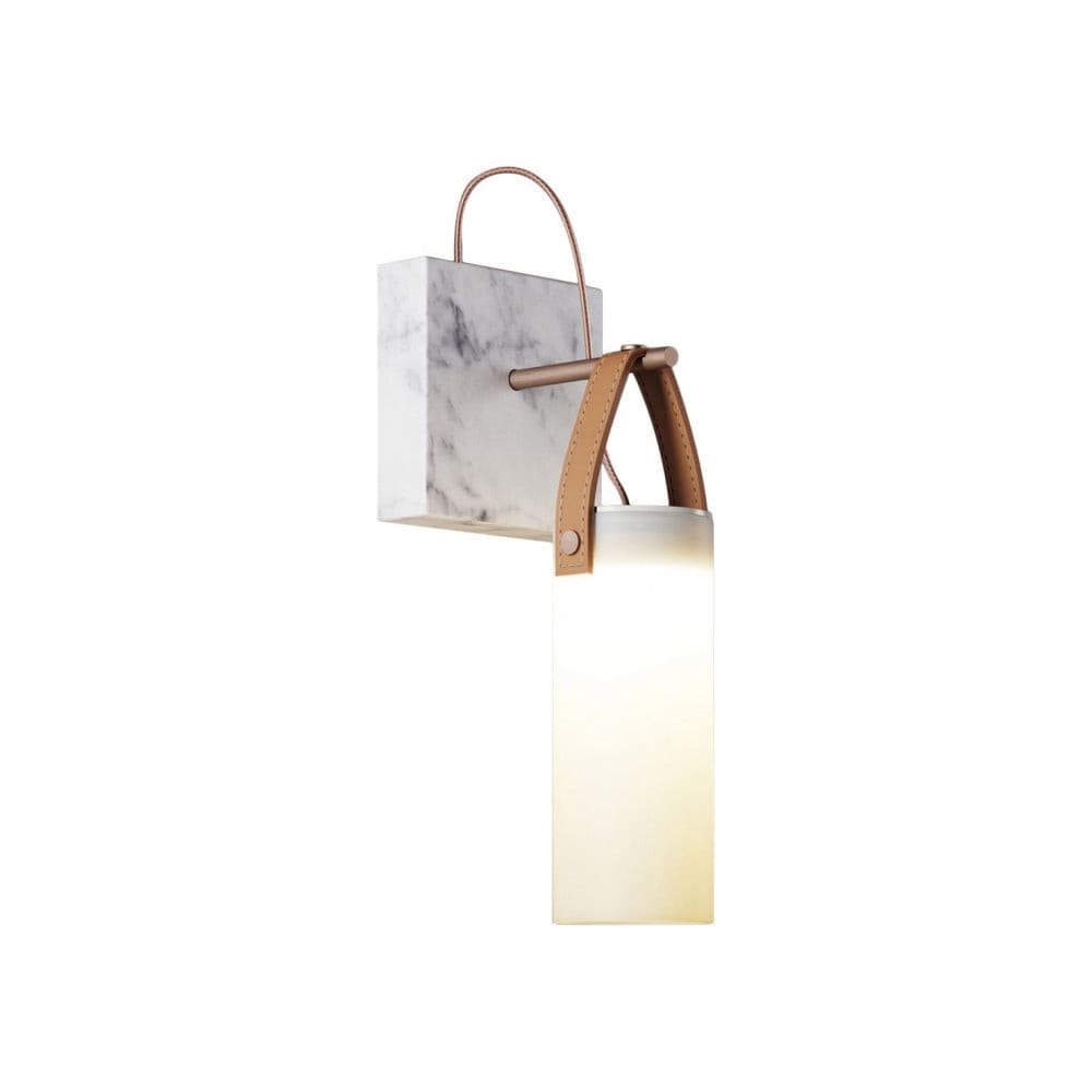 Galerie Wall Lamp Fontana Glass Leather Marble - Letslighting