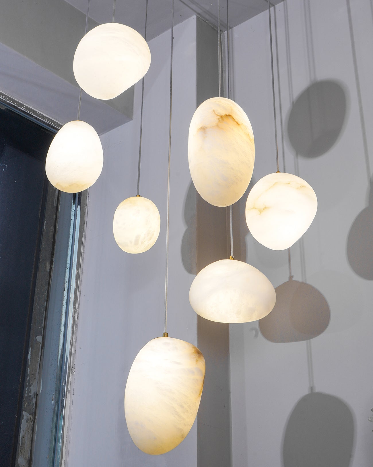 Goose Pendant Lamp Alabaster Brass Sophistication - Letslighting