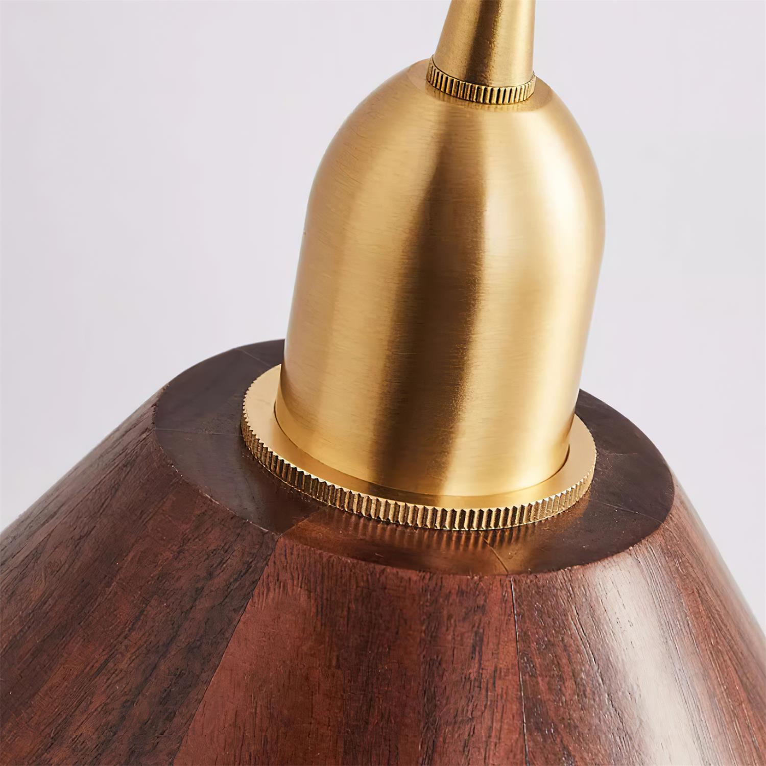Wood Pendant Lamp Assorted Shapes in Solid Wood and Brass - Letslighting