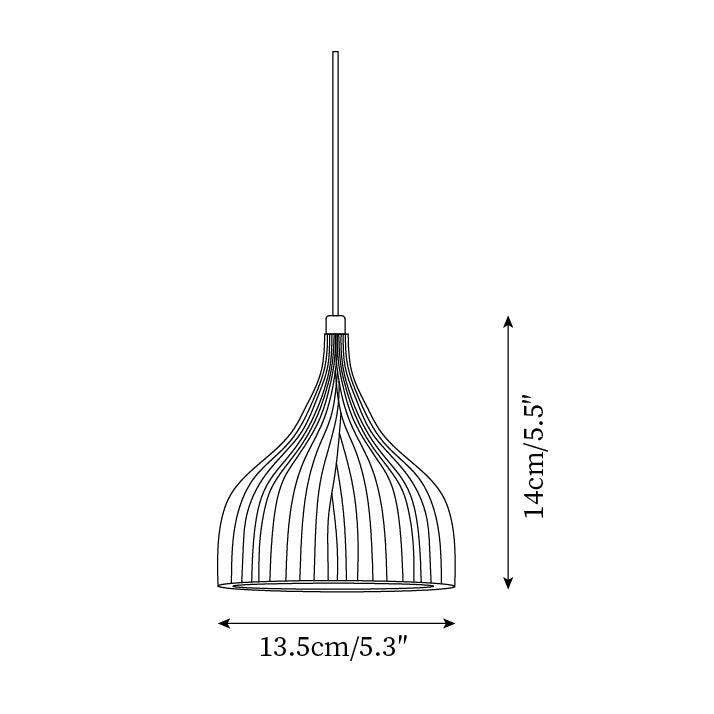 Garay Pendant Lamp Pleated Curved Minimalist - Letslighting