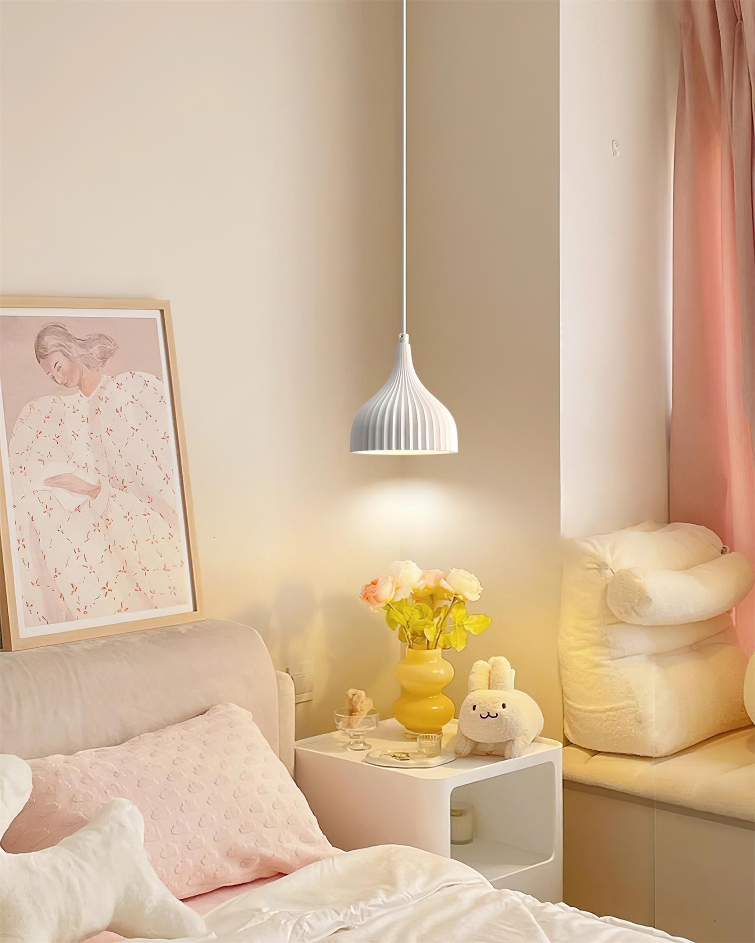 Garay Pendant Lamp Pleated Curved Minimalist - Letslighting
