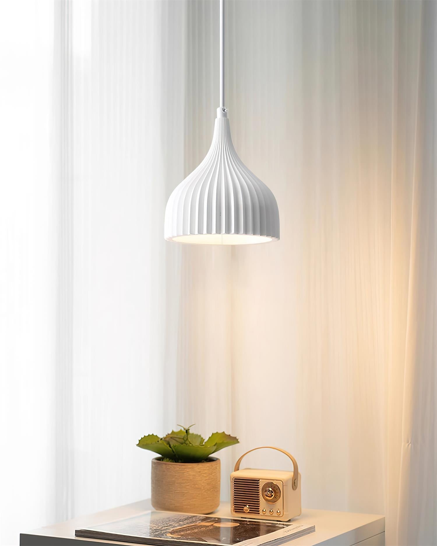 Garay Pendant Lamp Pleated Curved Minimalist - Letslighting