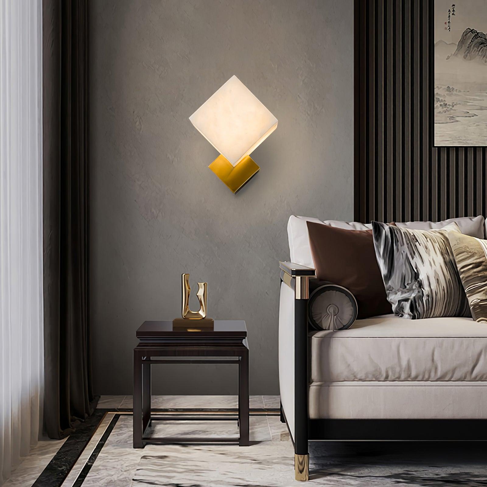 Arden Minimalist Alabaster Wall Light - Letslighting