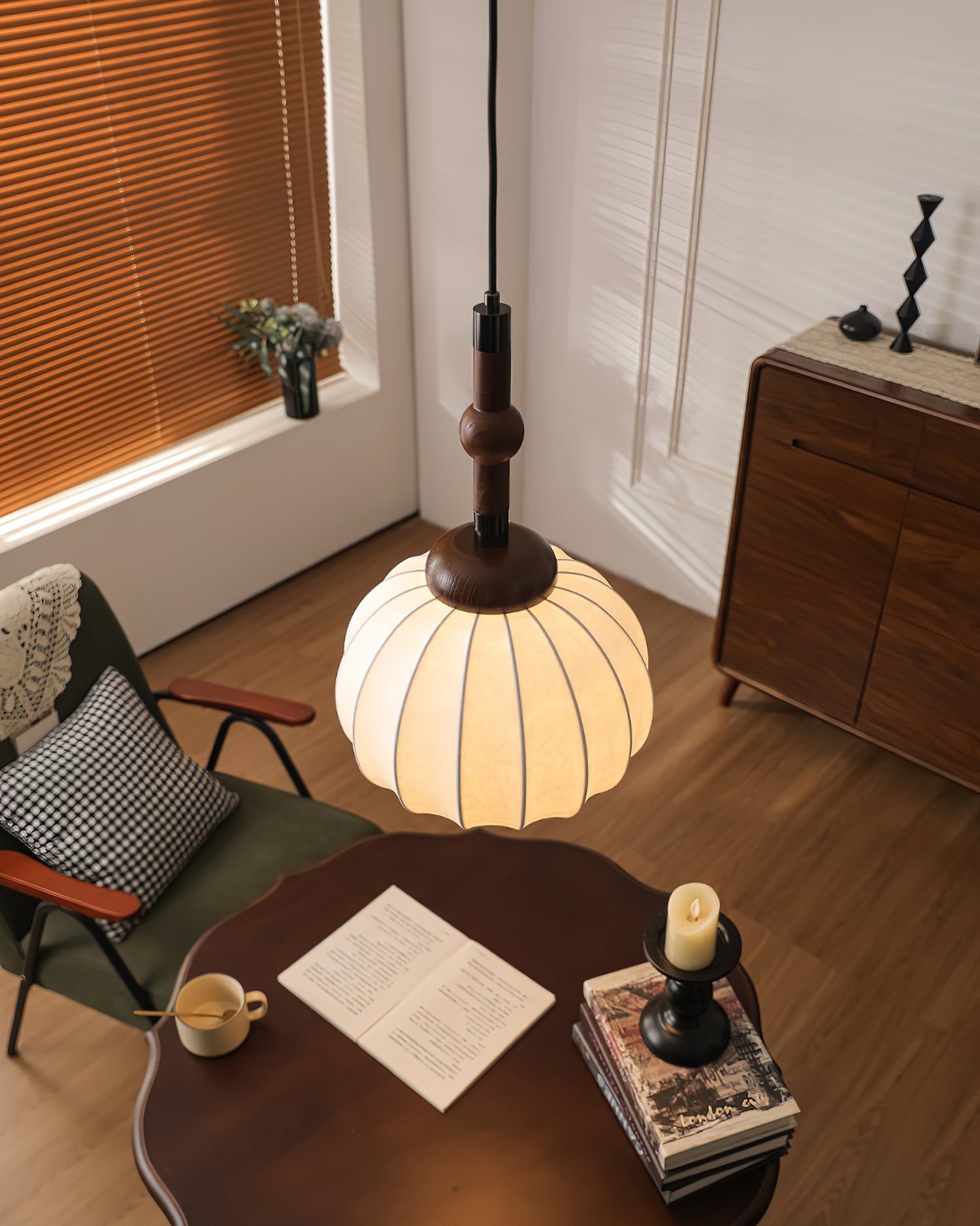 Gaya Pendant Lamp Silk Globe - Letslighting
