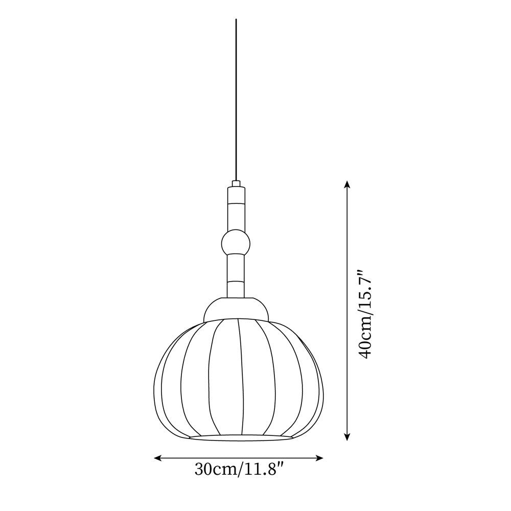Gaya Pendant Lamp Silk Globe - Letslighting