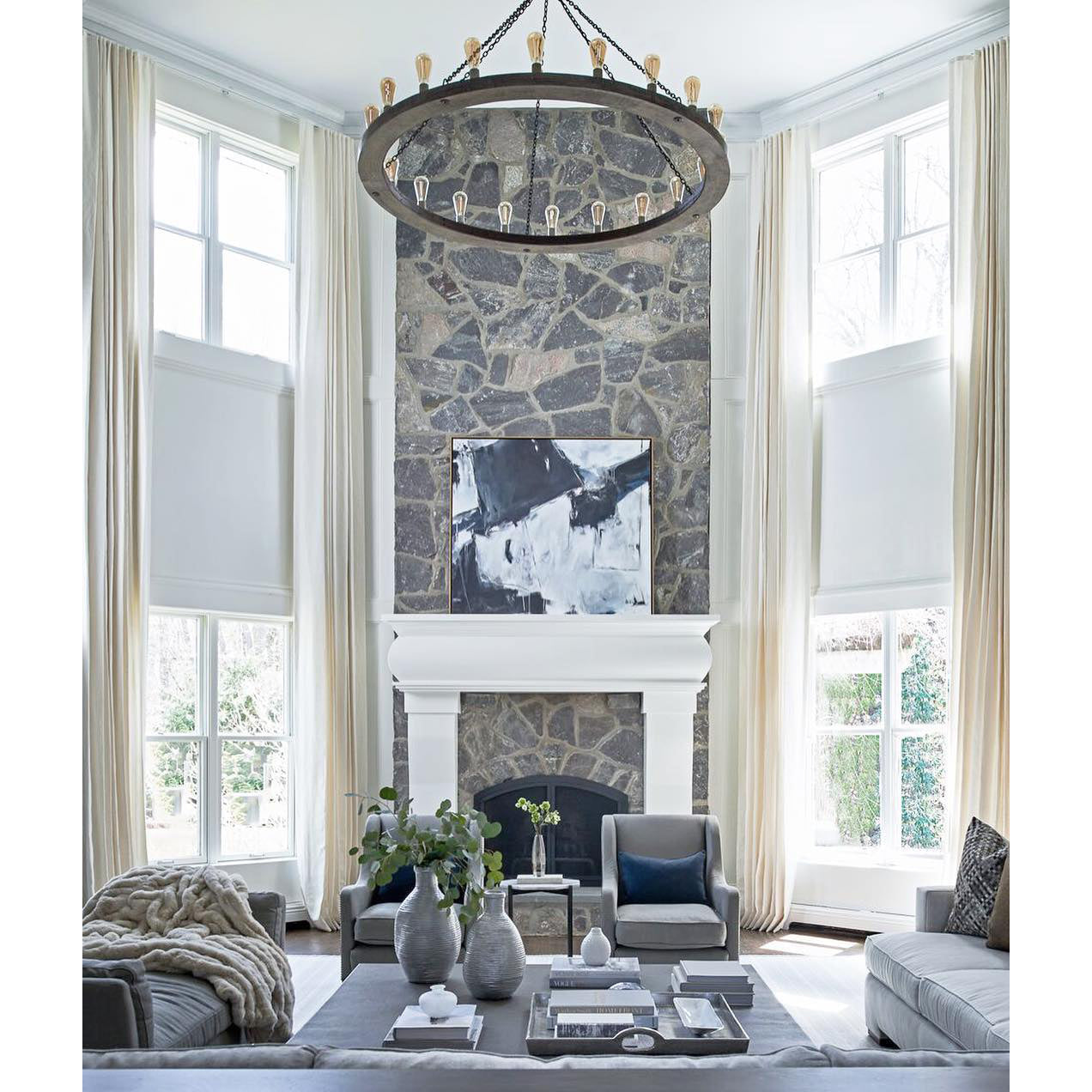 Armirila Vintage Industrial Wood Chandelier - Letslighting