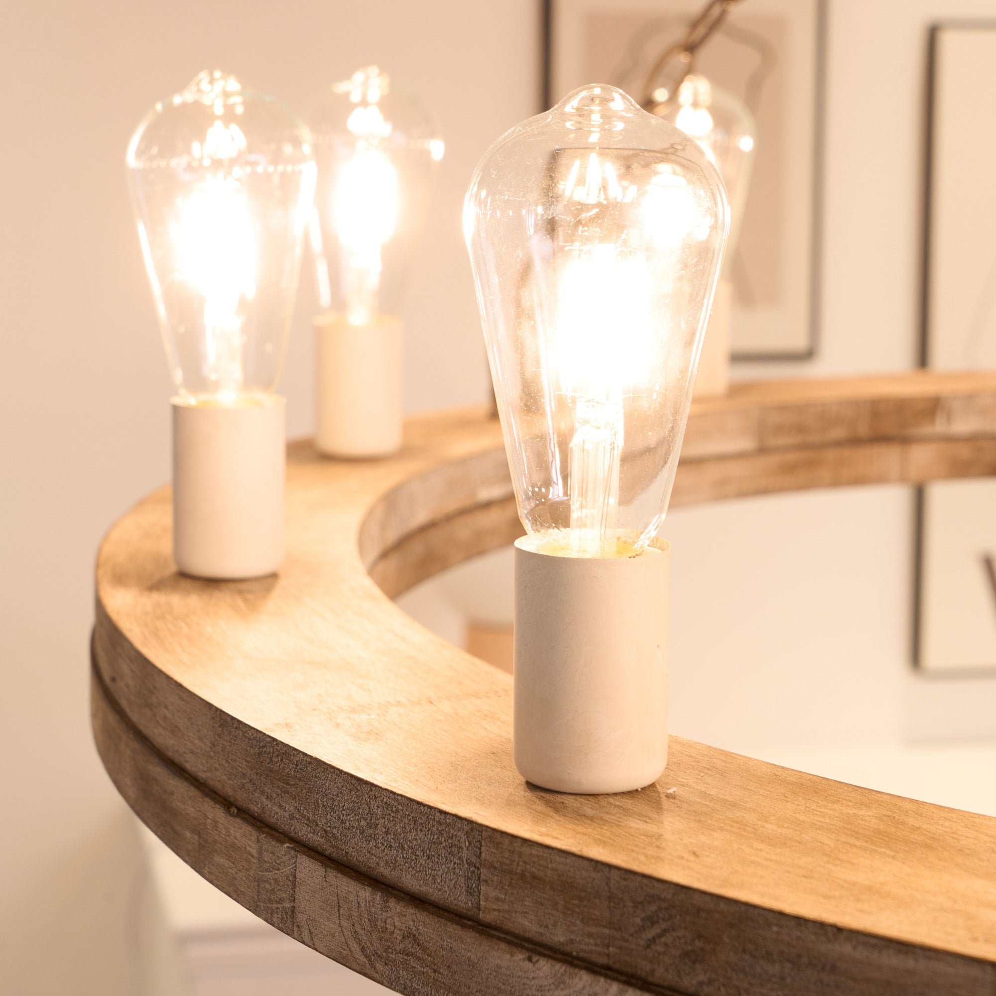 Armirila Vintage Industrial Wood Chandelier - Letslighting