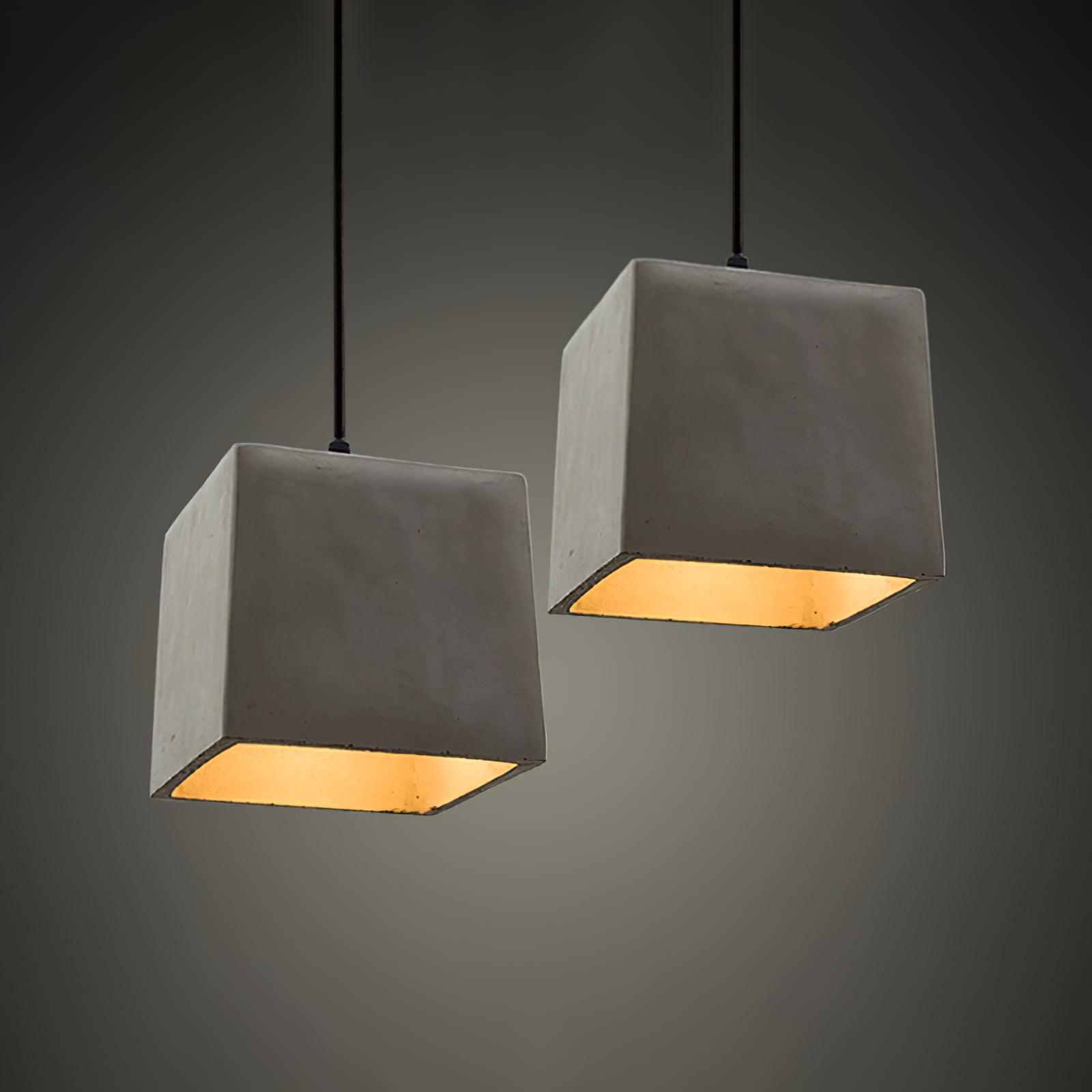 Geo Industrial Cement Pendant Light - Letslighting