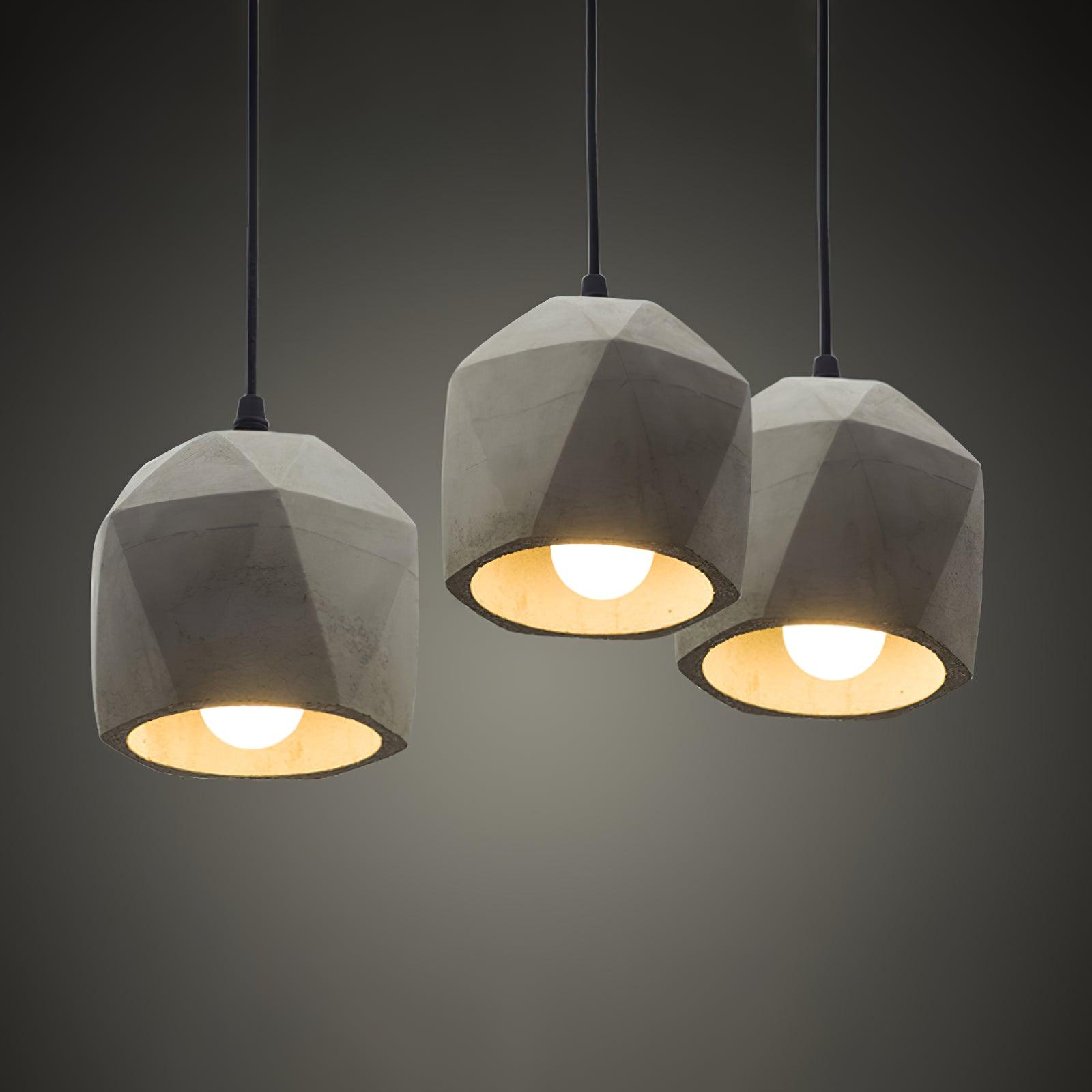 Geo Industrial Cement Pendant Light - Letslighting