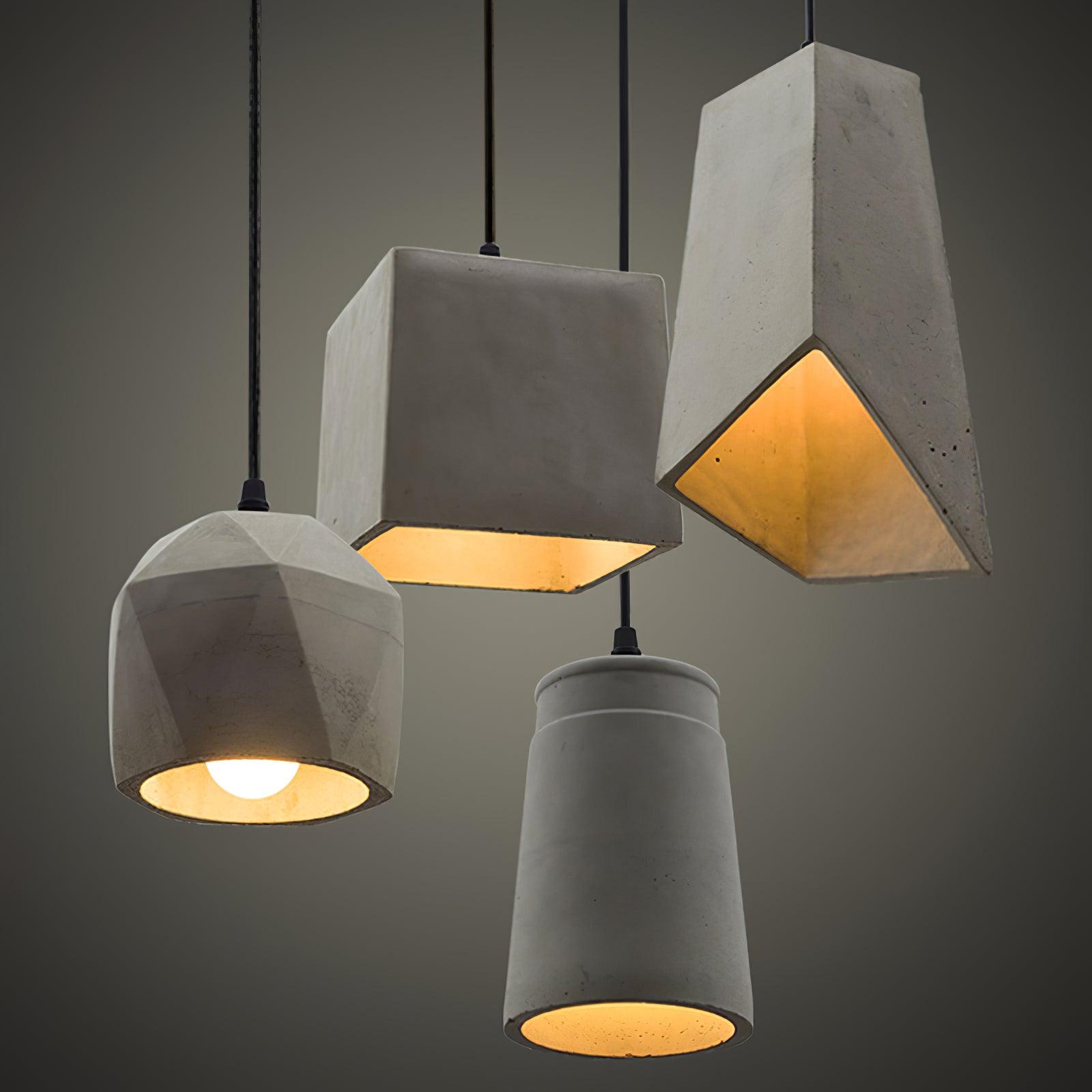 Geo Industrial Cement Pendant Light - Letslighting