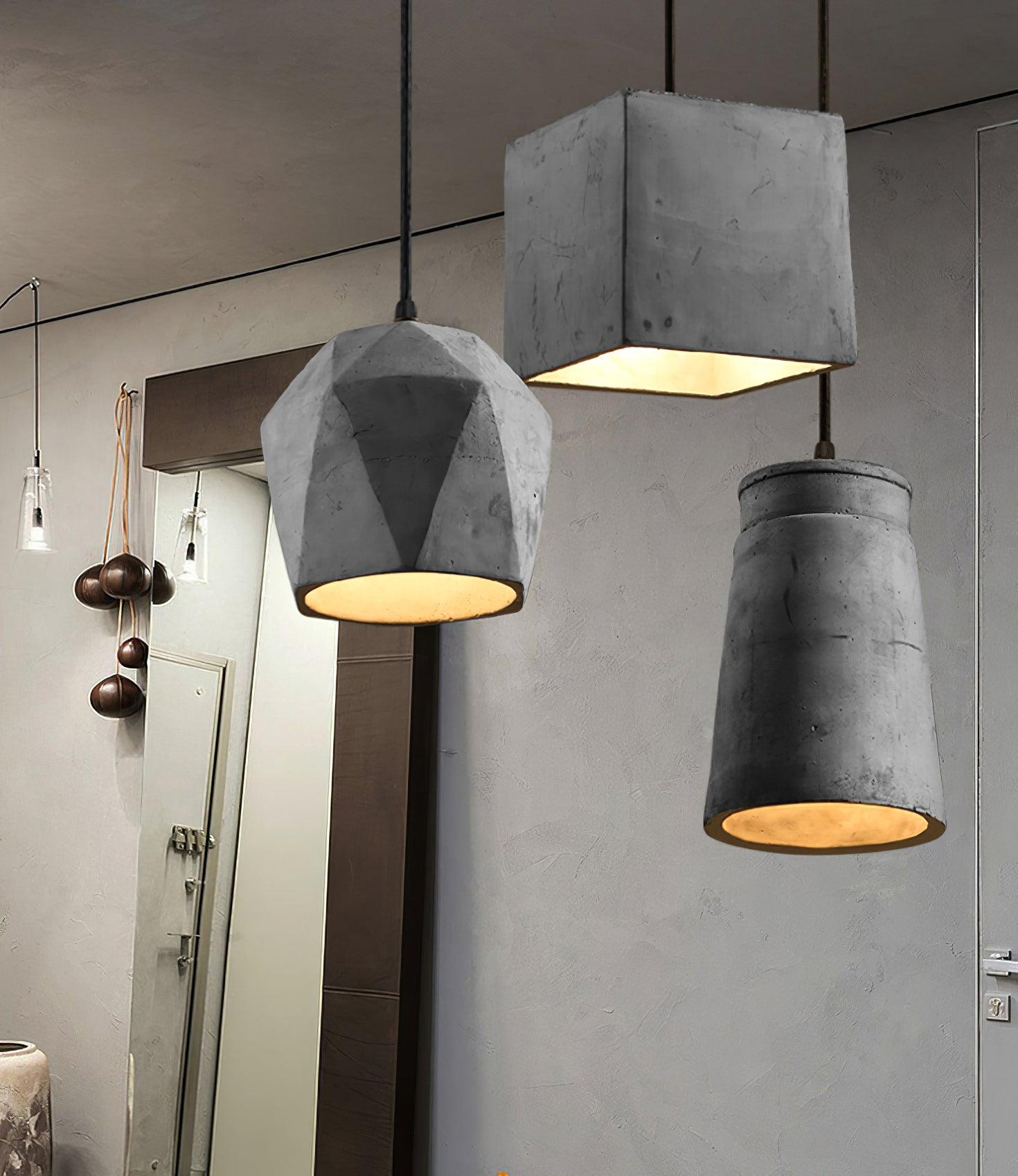 Geo Industrial Cement Pendant Light - Letslighting