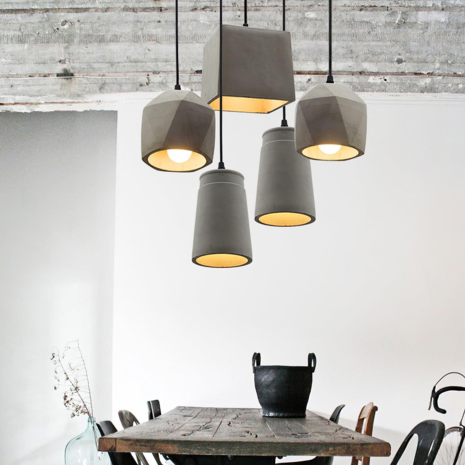 Geo Industrial Cement Pendant Light - Letslighting