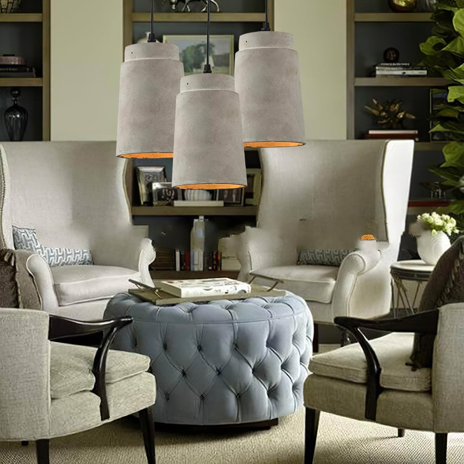 Geo Industrial Cement Pendant Light - Letslighting