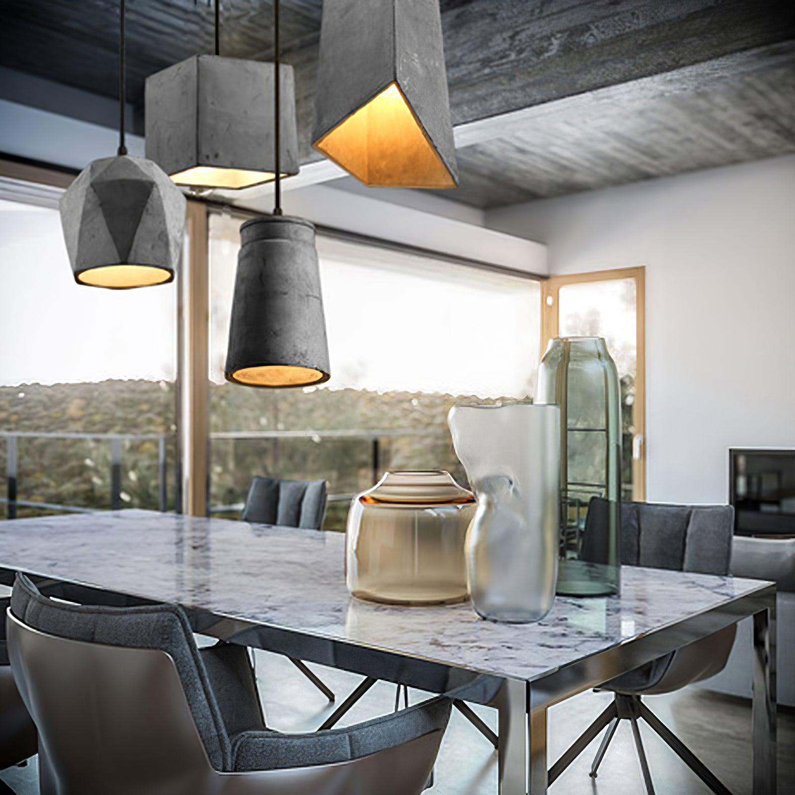 Geo Industrial Cement Pendant Light - Letslighting