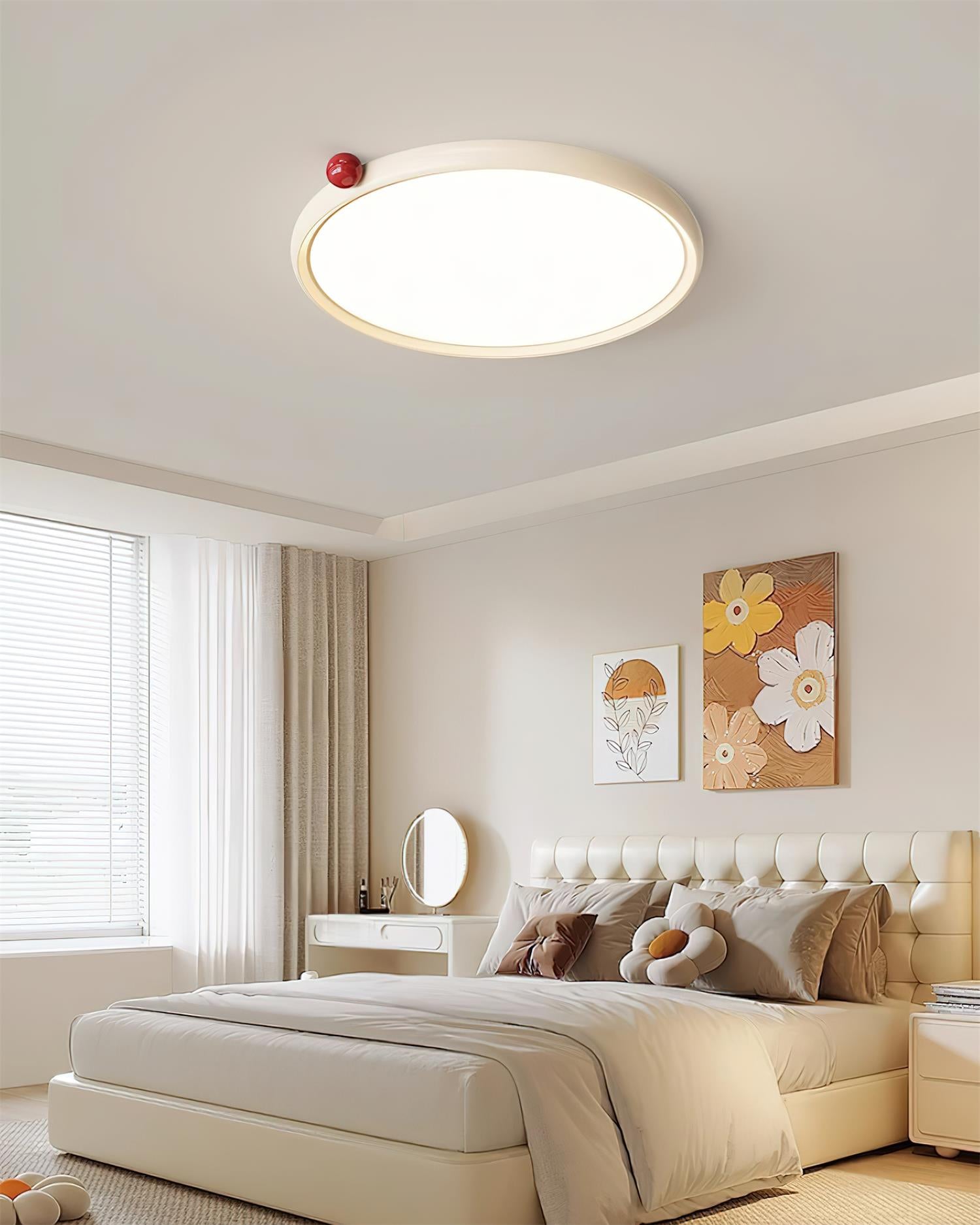 Geos Ceiling Light Wood Tone Circular LED - Letslighting