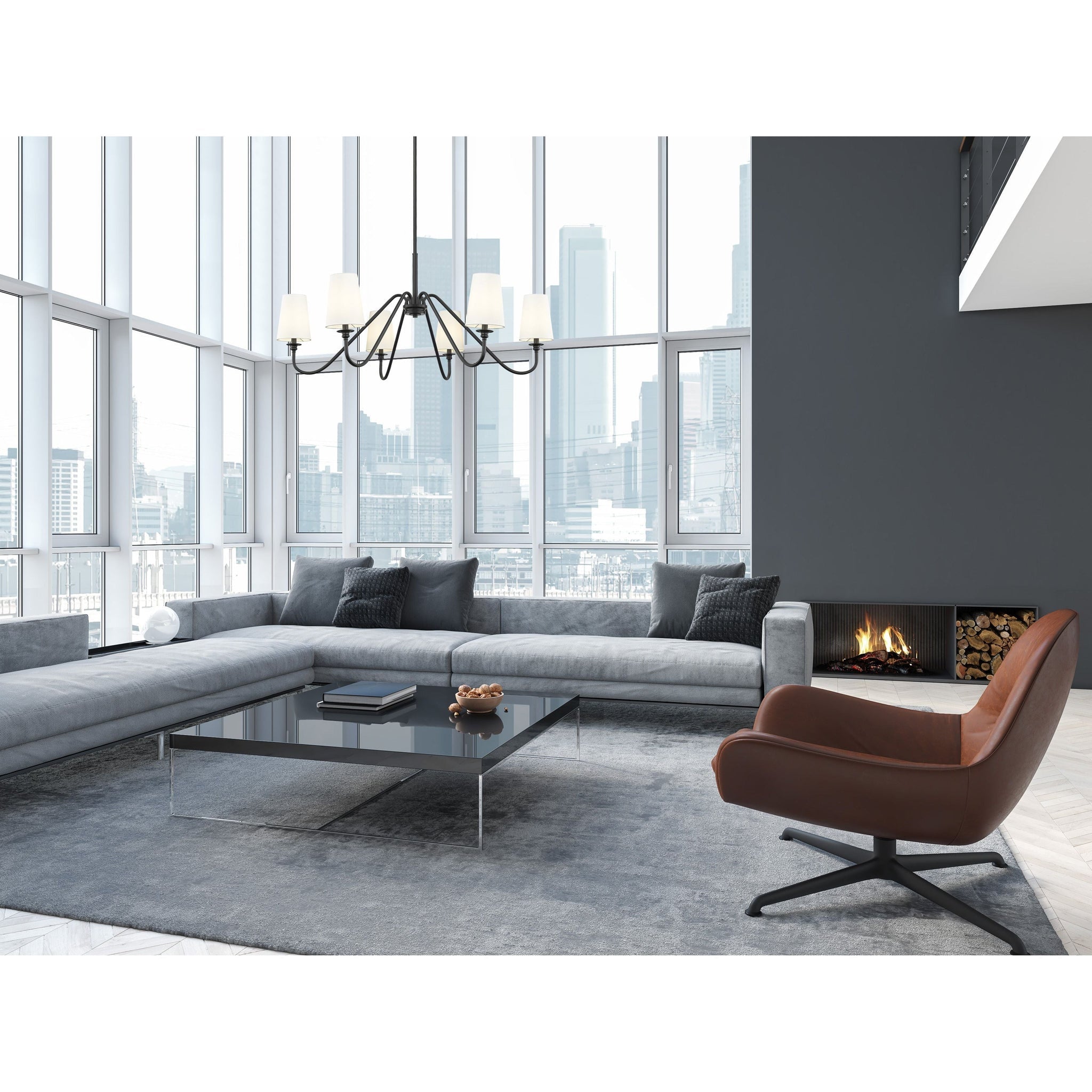 Vavenus Vintage Industrial Brass Fabric Chandelier - Letslighting