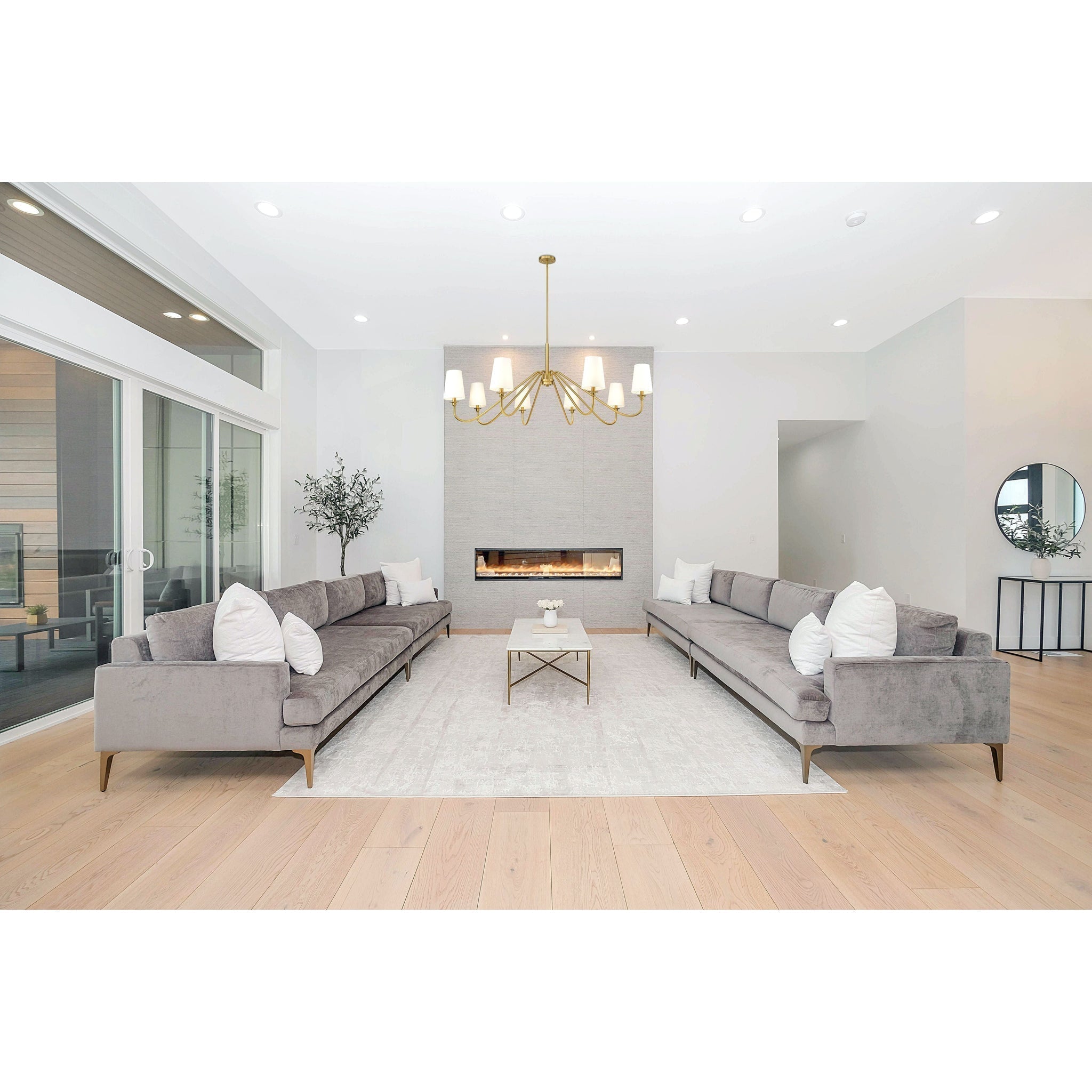 Vavenus Vintage Industrial Brass Fabric Chandelier - Letslighting