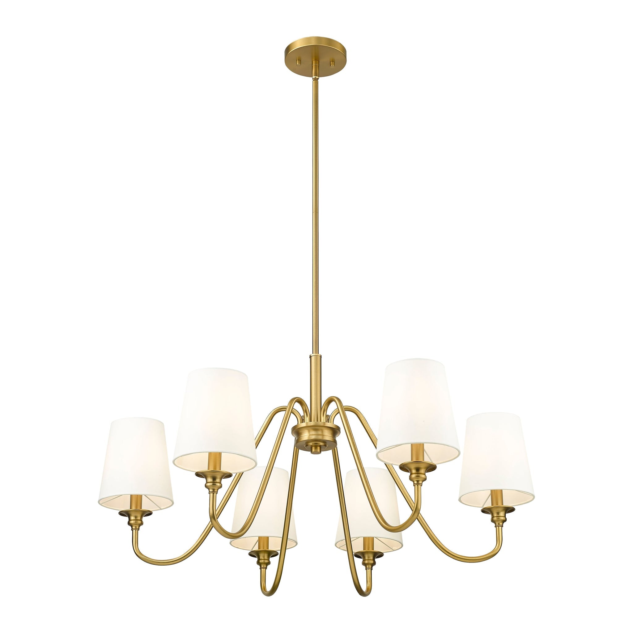 Vavenus Vintage Industrial Brass Fabric Chandelier - Letslighting