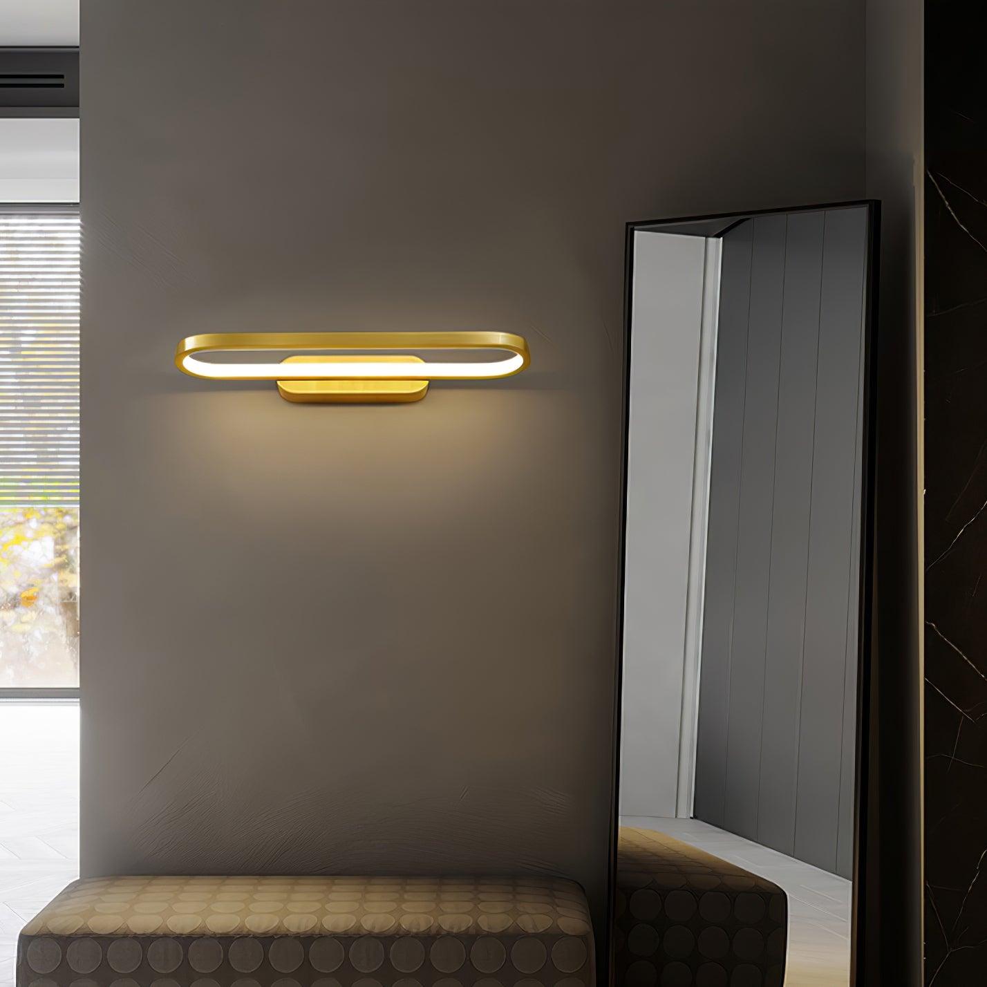Plana Modern Minimalist LED Brass Wall Light - Letslighting