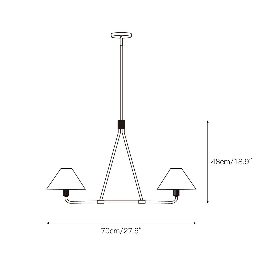 Ornuvyh Vintage Industrial Fabric Chandelier - Letslighting