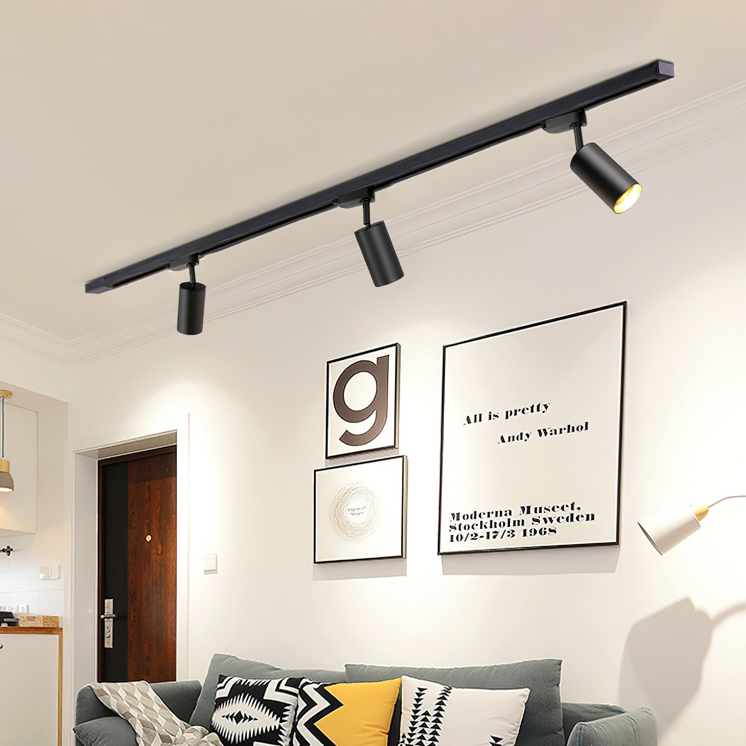 Gilded Track Light Gilded Cylindrical for Living Room - Letslighting