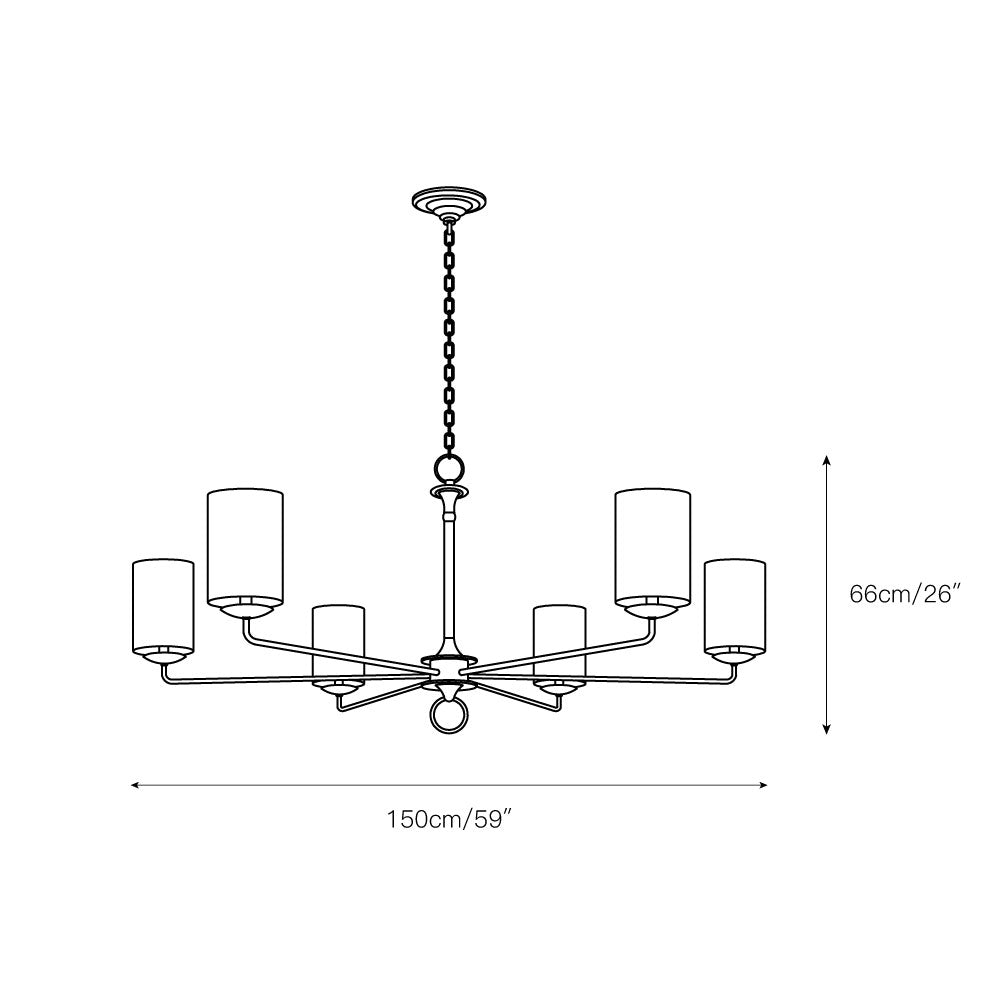 Olthean Vintage Industrial Brass Fabric Chandelier - Letslighting