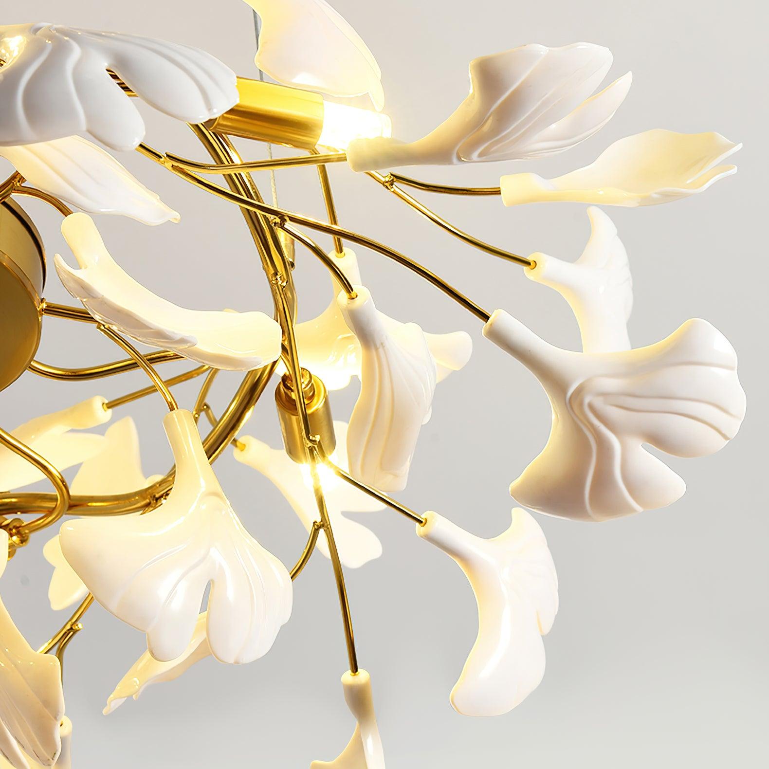 Olivia Ceramic Gingko Linear Chandelier - Letslighting