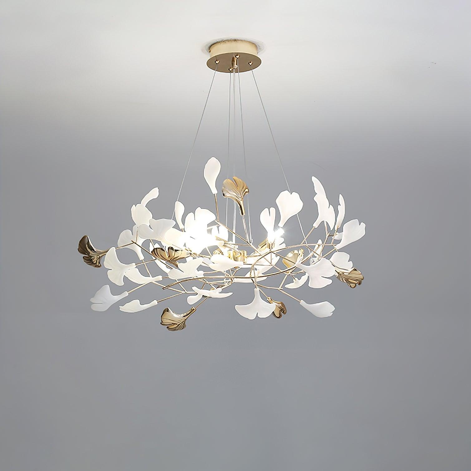Olivia Ceramic Gingko Chandelier 3 Styles - Letslighting