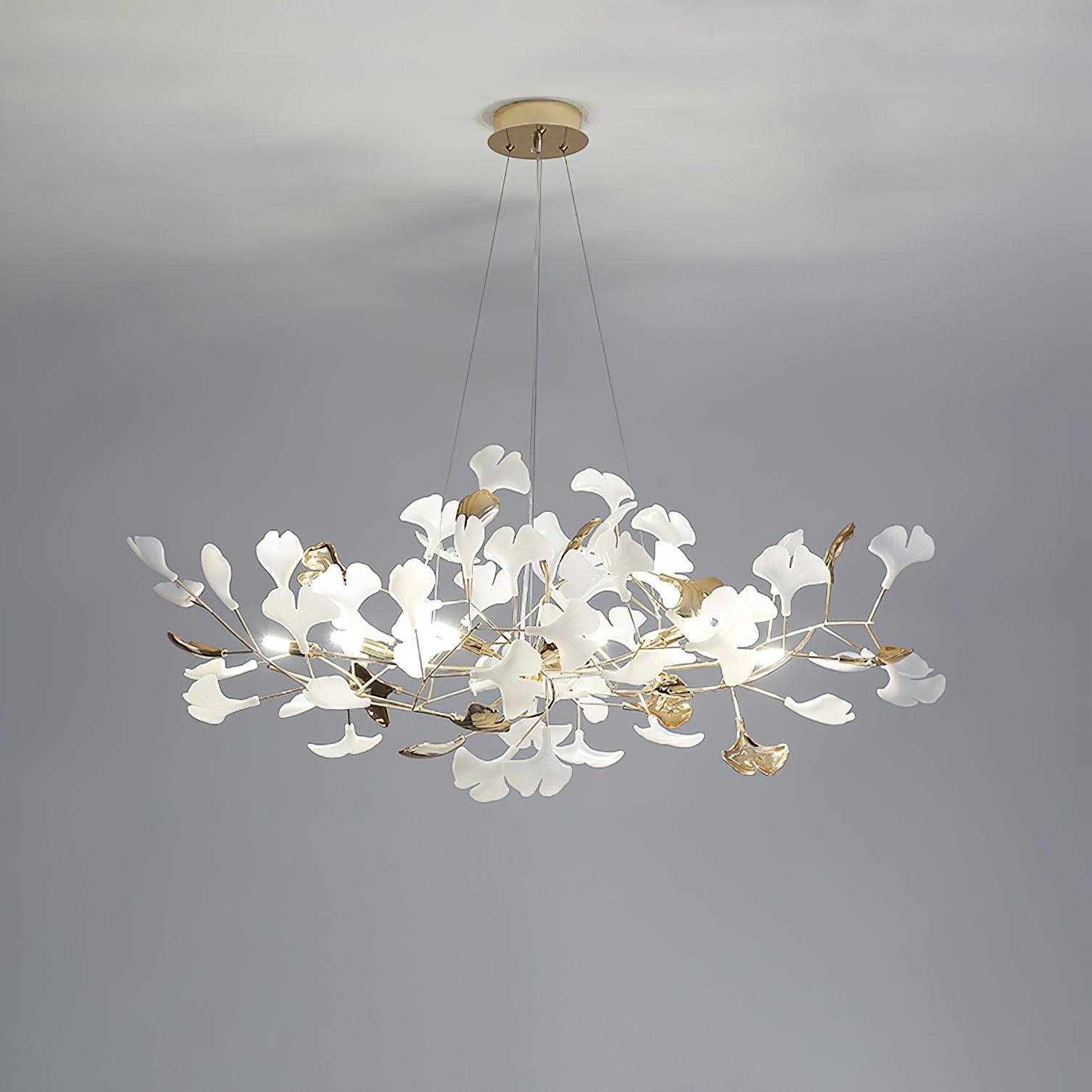 Olivia Ceramic Gingko Chandelier 3 Styles - Letslighting