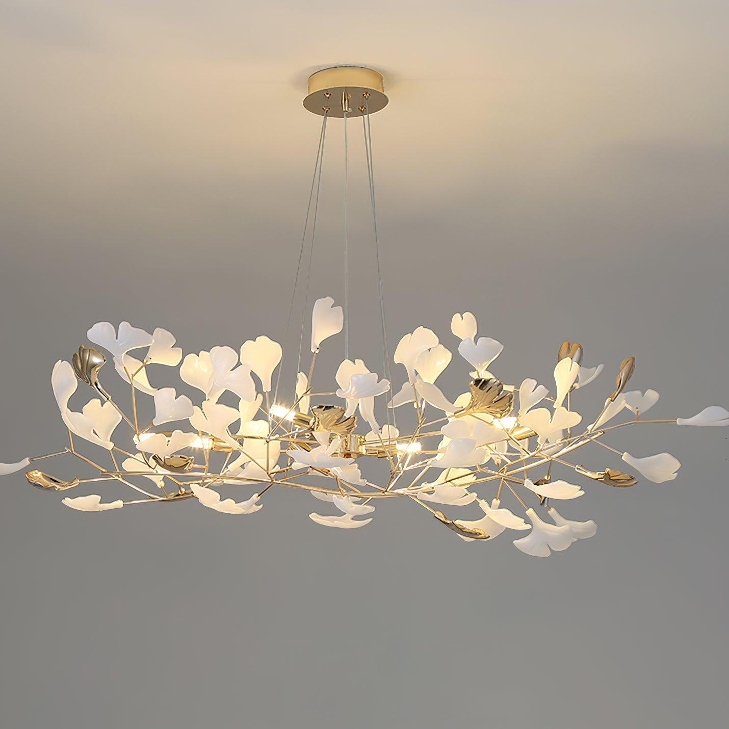 Olivia Ceramic Gingko Chandelier 3 Styles - Letslighting