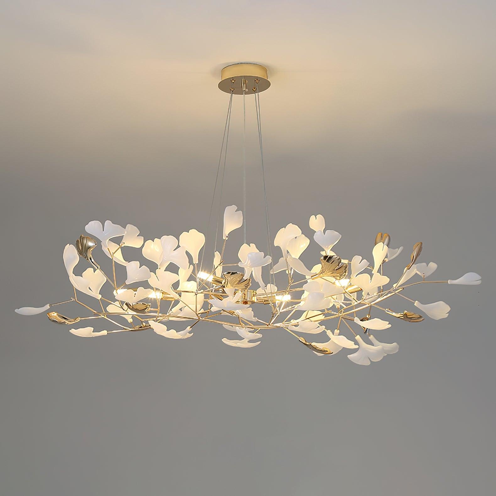 Olivia Ceramic Gingko Chandelier 3 Styles - Letslighting