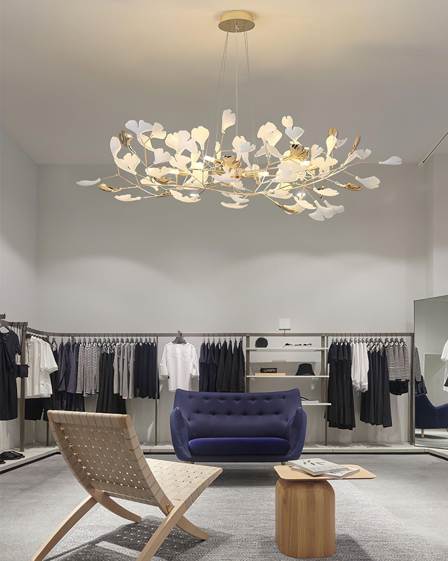 Olivia Ceramic Gingko Chandelier 3 Styles - Letslighting