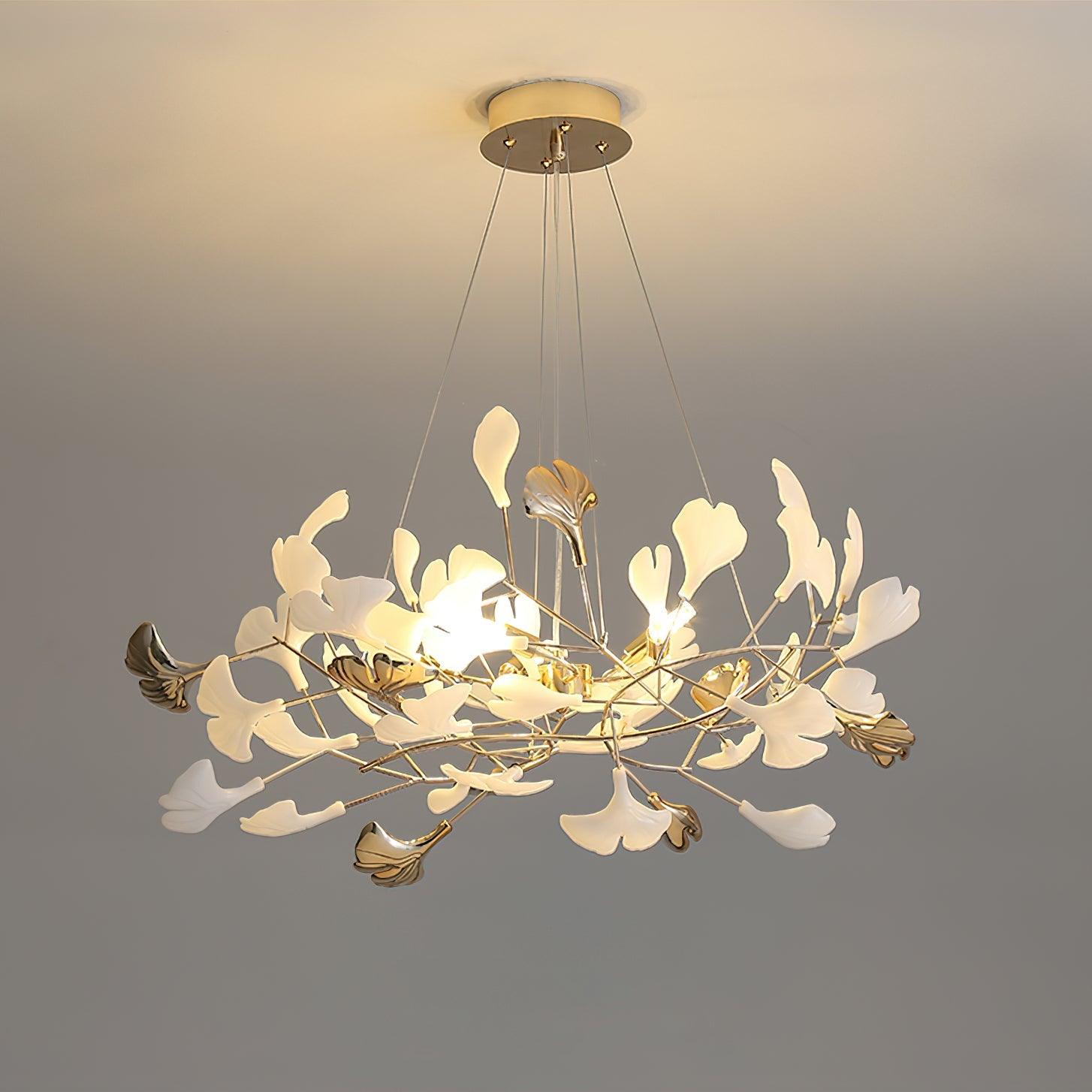 Olivia Ceramic Gingko Chandelier 3 Styles - Letslighting