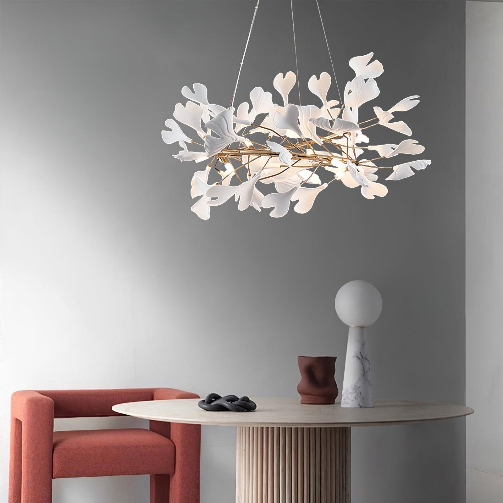 Olivia GinkLuxe Modern Golden LED Chandelier, & Ceramic - Letslighting