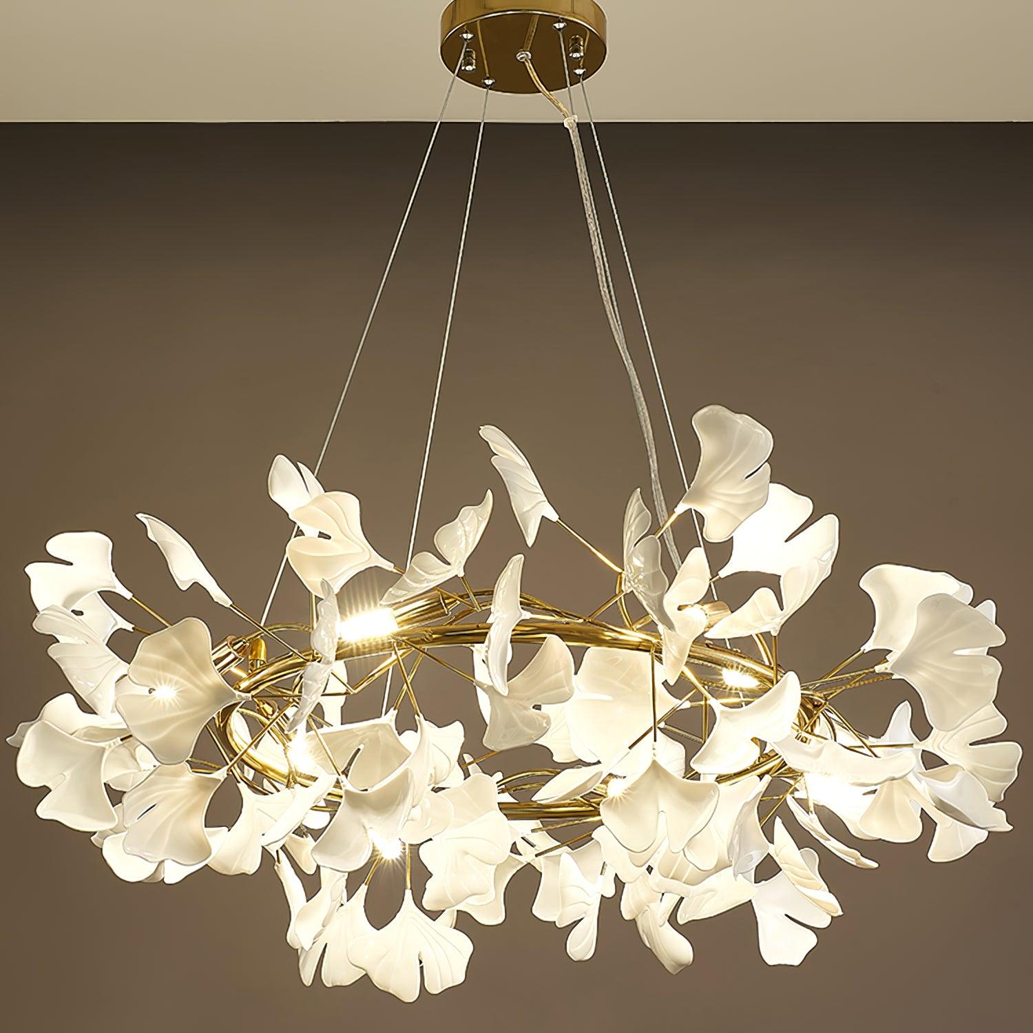 Olivia EarthenGlo Modern Kitchen Art Deco Chandelier Metal Ceramic