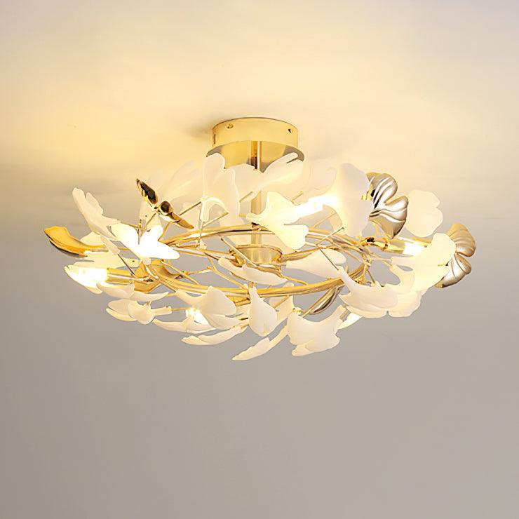 Artheel Premium Nordic Art Gingko Rotating Ceramics Ceiling Lamp - Letslighting
