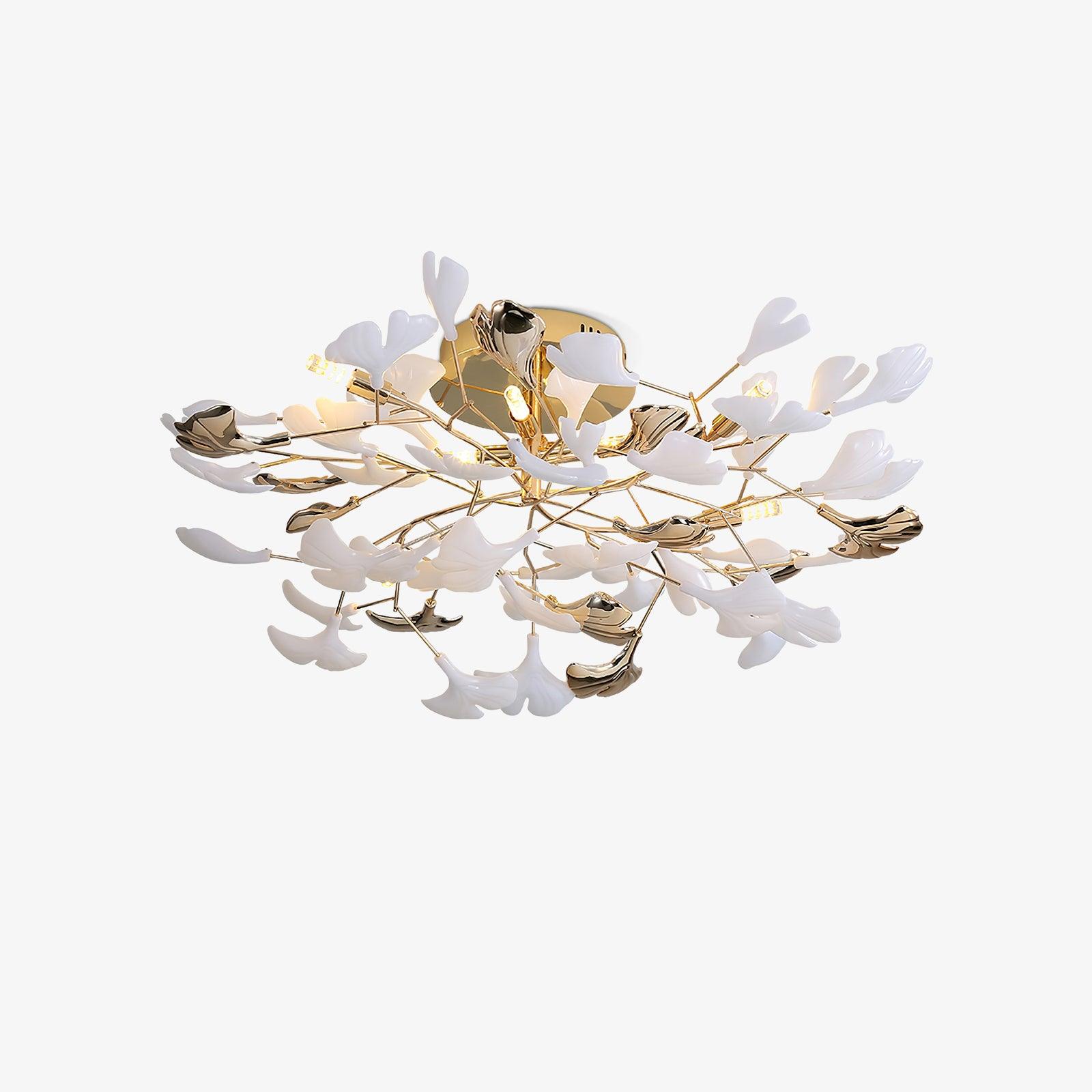 Artheel Premium Nordic Art Gingko Rotating Ceramics Ceiling Lamp - Letslighting