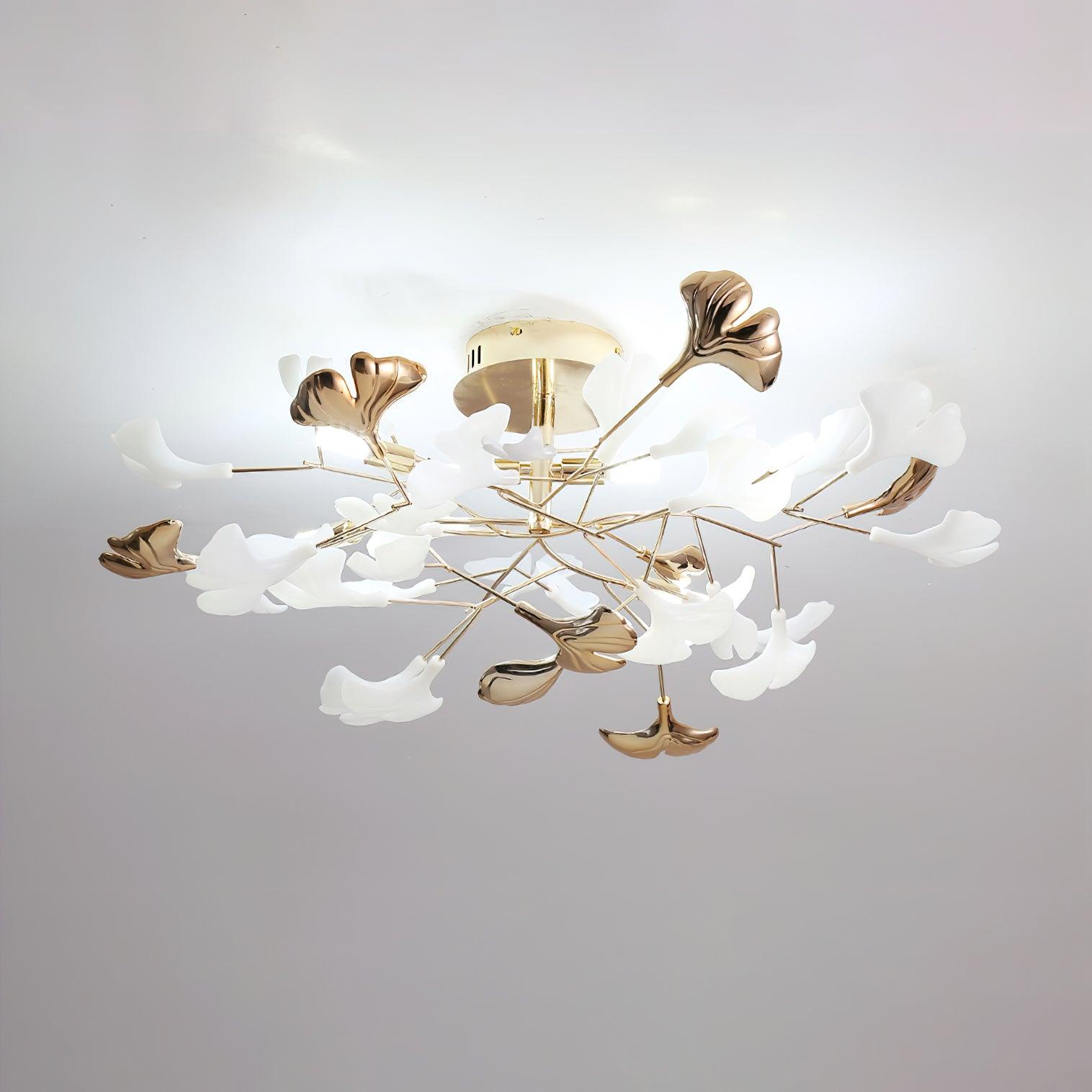 Artheel Premium Nordic Art Gingko Rotating Ceramics Ceiling Lamp - Letslighting