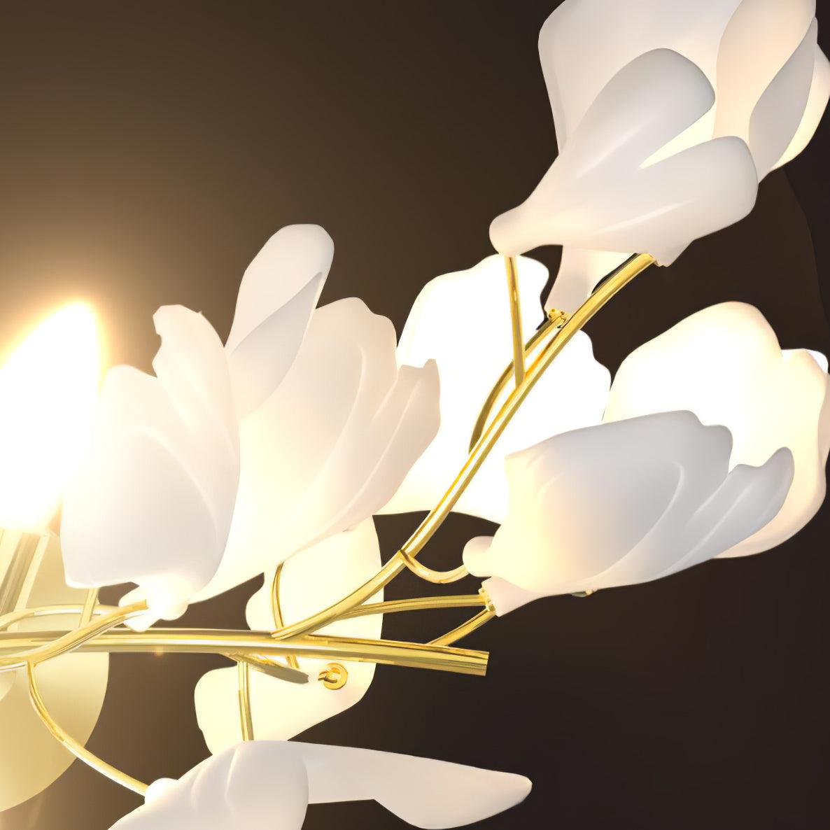 Lustra Wall Lamp Gingko Flowers Brass - Letslighting