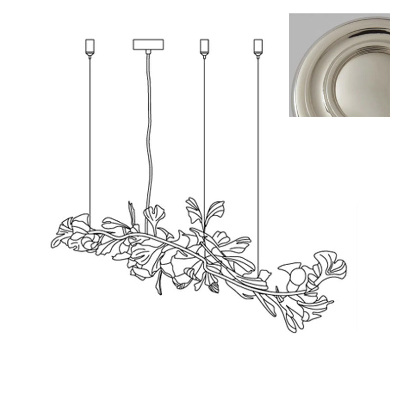 Gingko Chandelier A Style Leaf Branch Shape Modern Dining Room - Letslighting