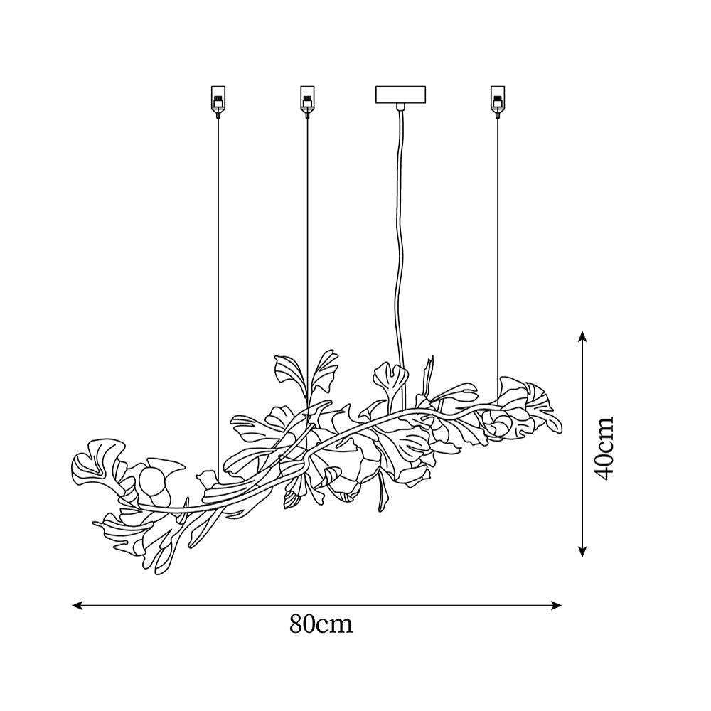 Gingko Chandelier A Style Leaf Branch Shape Modern Dining Room - Letslighting