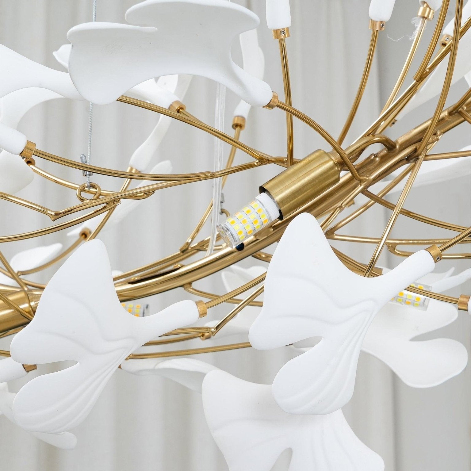 Olivia Ceramic Gingko Leaf Chandelier Smile -Shape - Letslighting